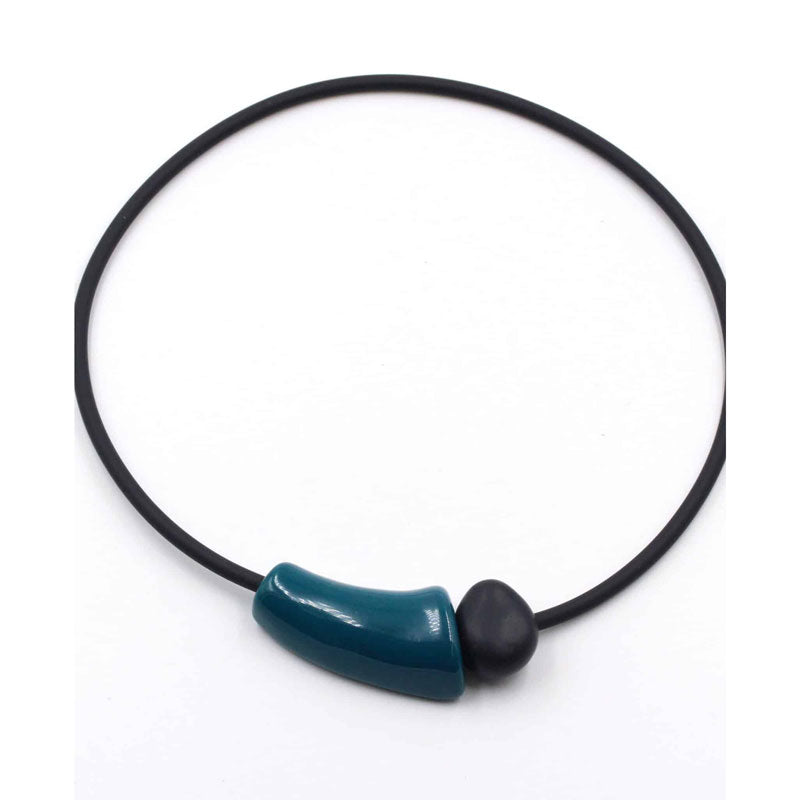 Comete PVC Necklace, Duck Egg Blue