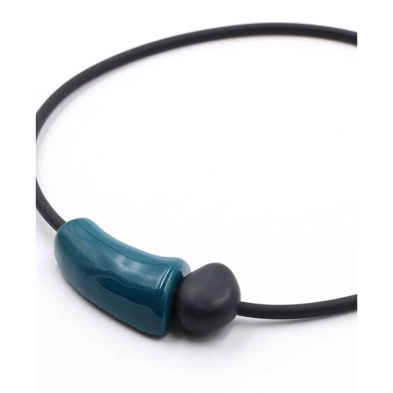 Comete PVC Necklace, Duck Egg Blue