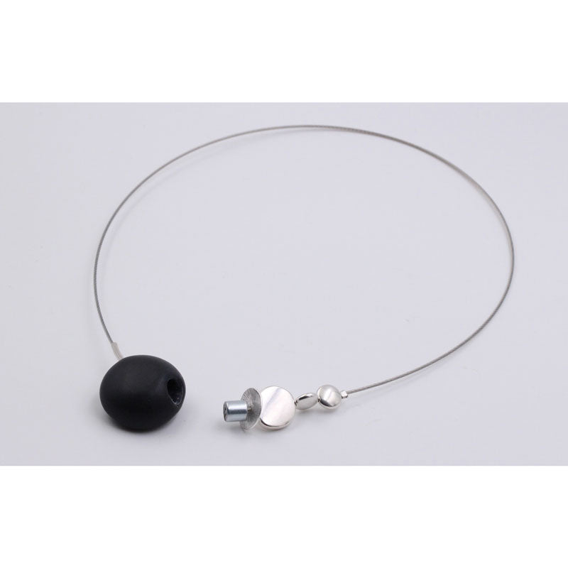 Echo Ceramic Necklace, Black - Zouf.biz