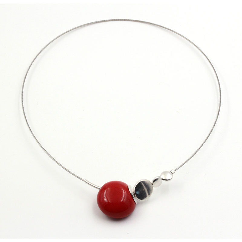 Echo Ceramic Necklace, Cherry - Zouf.biz