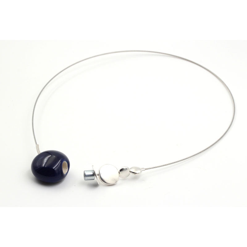 Echo Ceramic Necklace, Midnight Blue - Zouf.biz