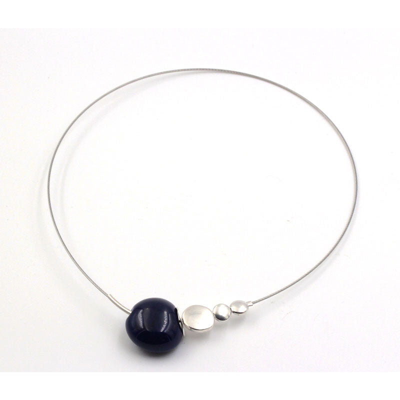 Echo Ceramic Necklace, Midnight Blue - Zouf.biz