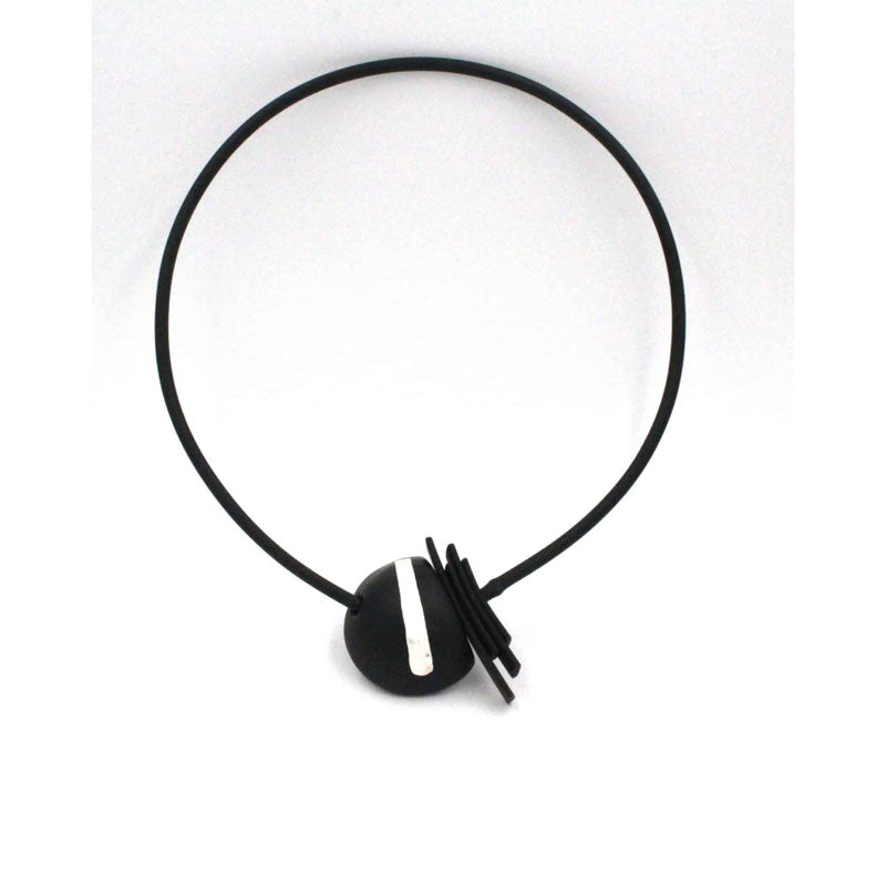 Slash PVC Necklace, Black