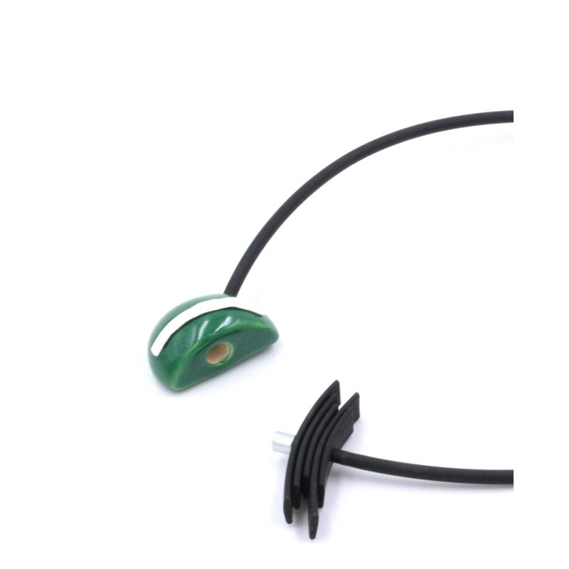 Slash PVC Necklace, Green