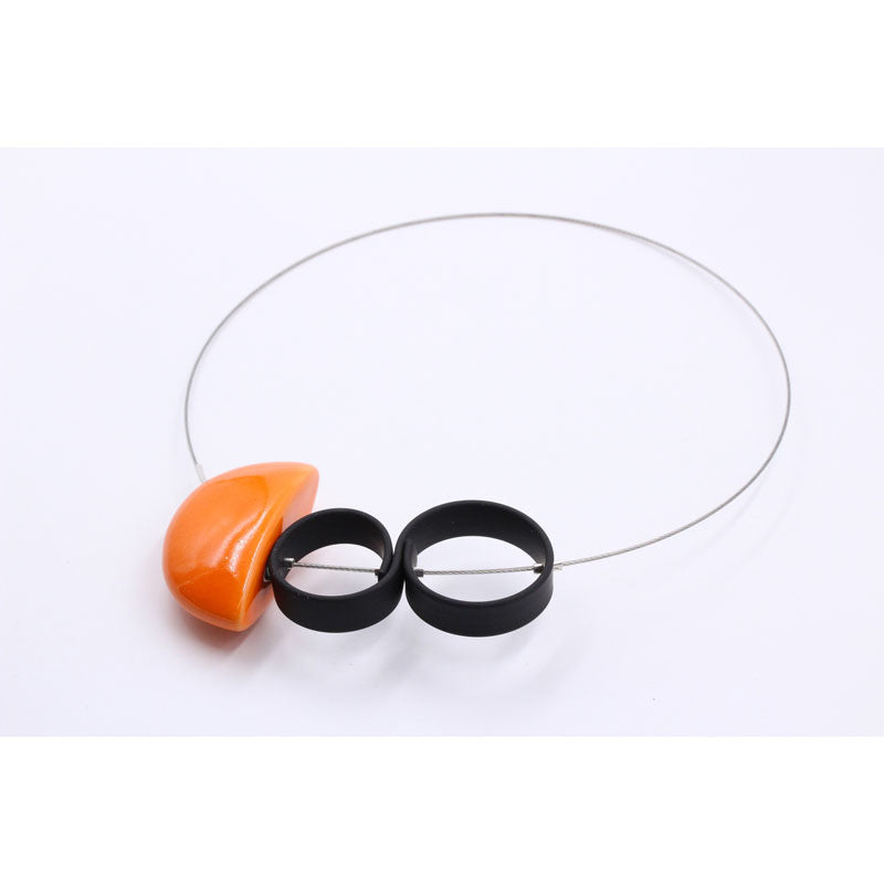 Stella Ceramic Necklace, Orange - Zouf.biz