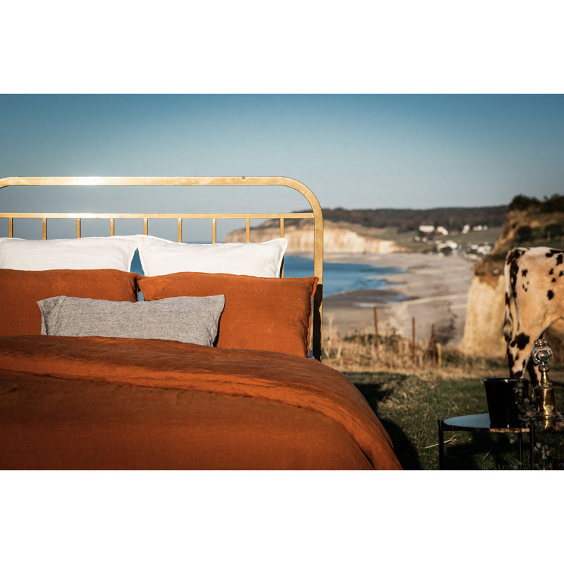 Pure Washed Linen Pillow Case, Caramel