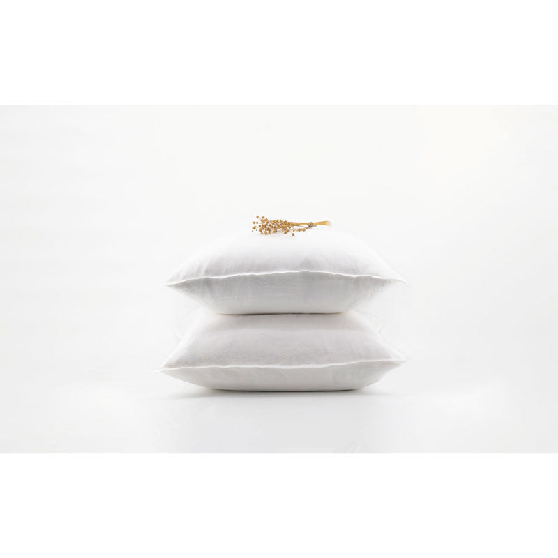 Pure Washed Linen Pillow Case, Chalk White