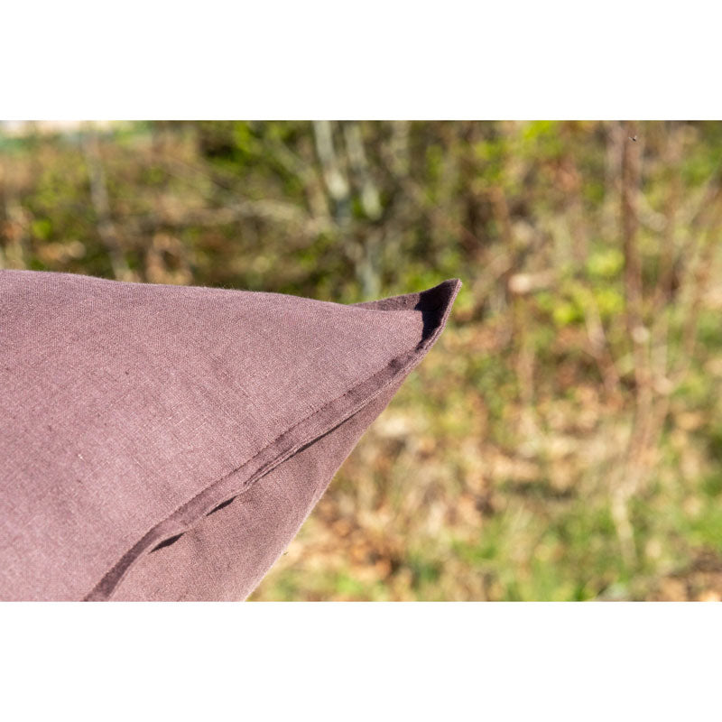 Pure Washed Linen Pillow Case, Chestnut