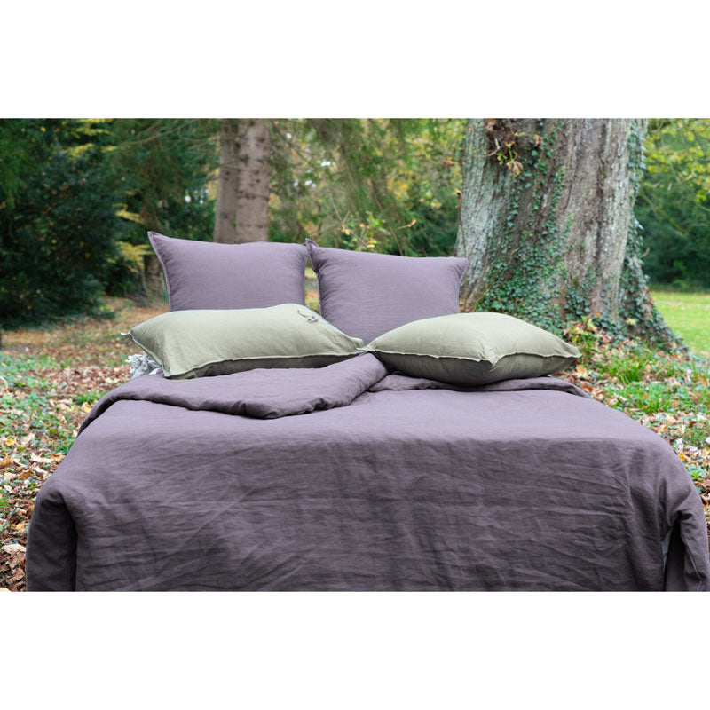Pure Washed Linen Pillow Case, Laurel Green