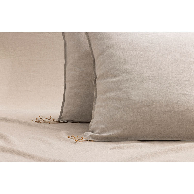 Pure Washed Linen Pillow Case, Natural