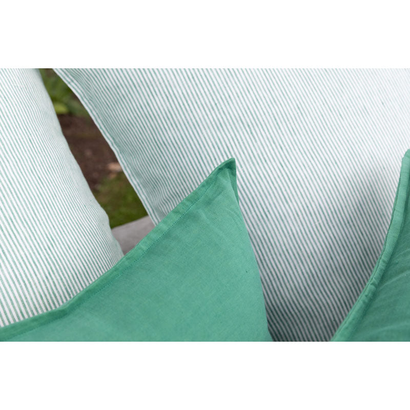 Pure Washed Linen Pillow Case, Pea Green