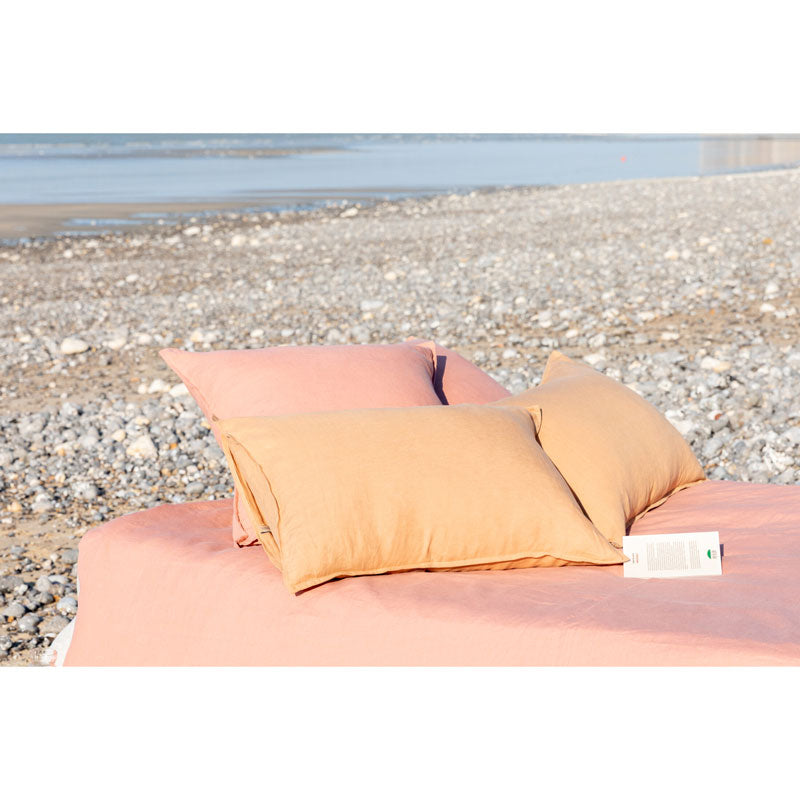 Pure Washed Linen Pillow Case, Terracotta