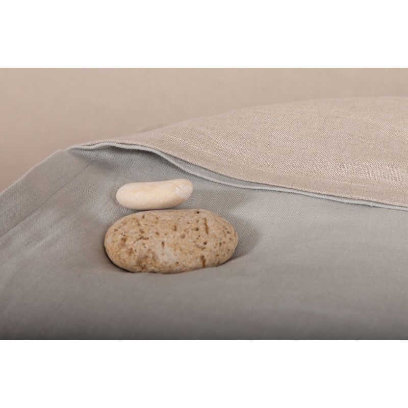 Pure Washed Linen Quilt, Two-Tone Pebble Grey