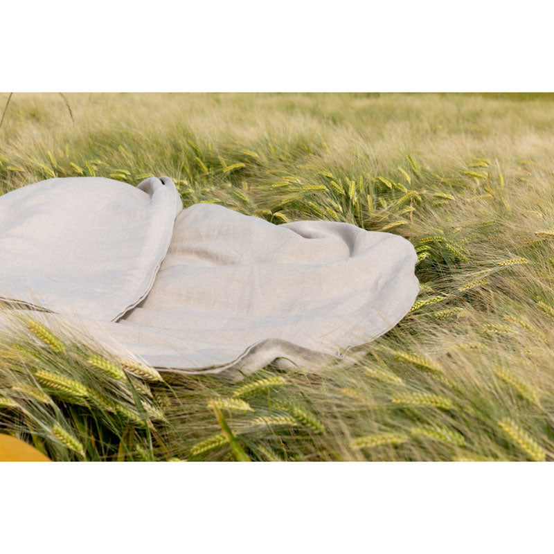 Pure Washed Linen Quilt, Two-Tone Twine