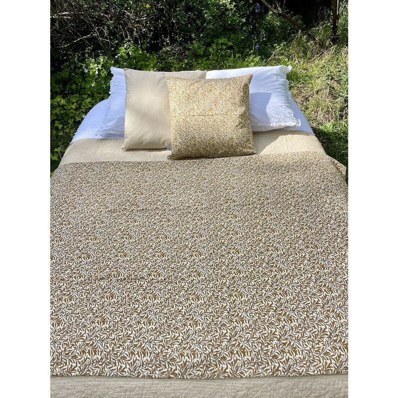 Reversible Boheme Floral Quilt, Curry