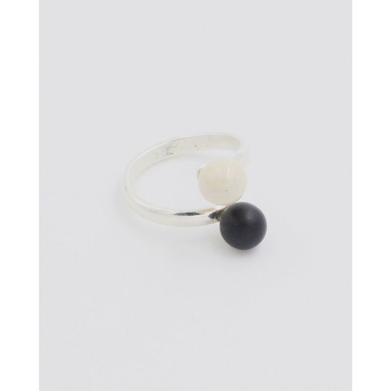 Duo Ring, Ivory & Black