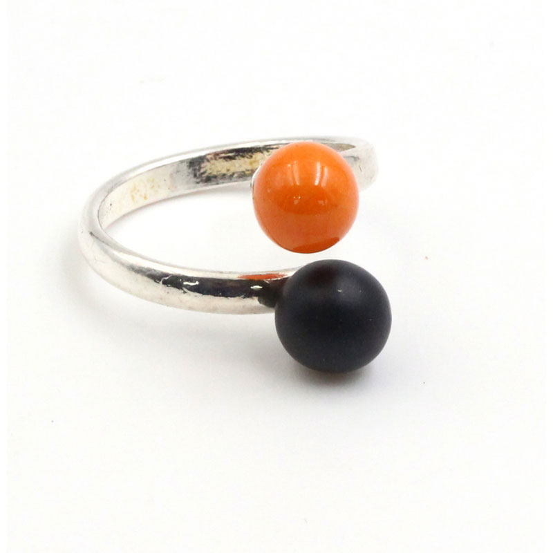 Duo Ring, Orange & Black