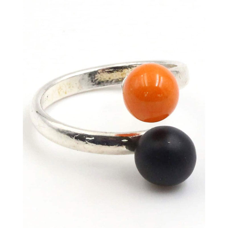 Duo Ring, Orange & Black