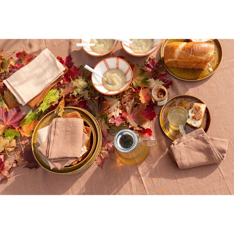 Pure Washed Linen Tablecloth, Hazelnut