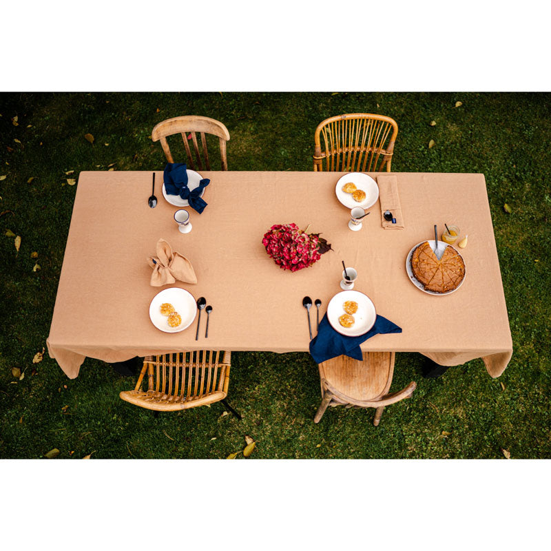 Pure Washed Linen Tablecloth, Honey