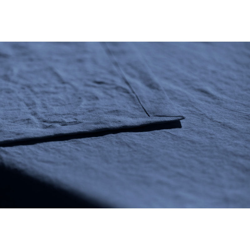 Pure Washed Linen Tablecloth, Midnight Blue