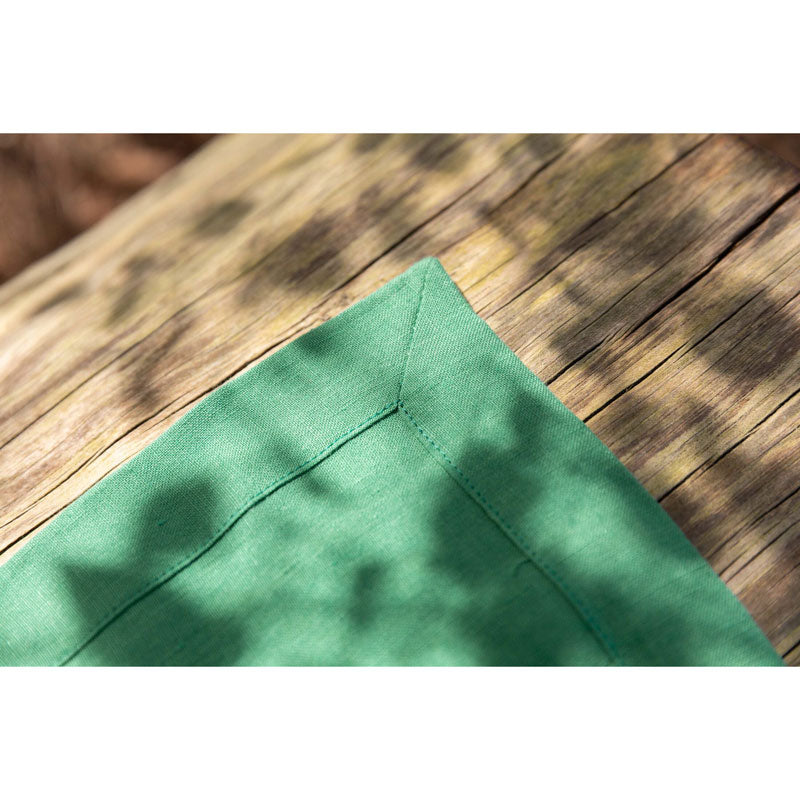 Pure Washed Linen Tablecloth, Pea Green