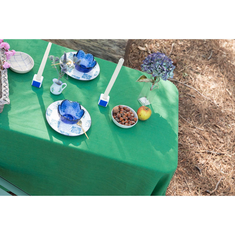 Pure Washed Linen Tablecloth, Pea Green