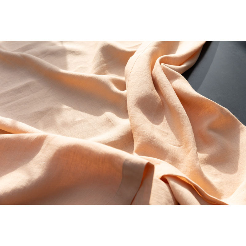 Pure Washed Linen Tablecloth, Peach