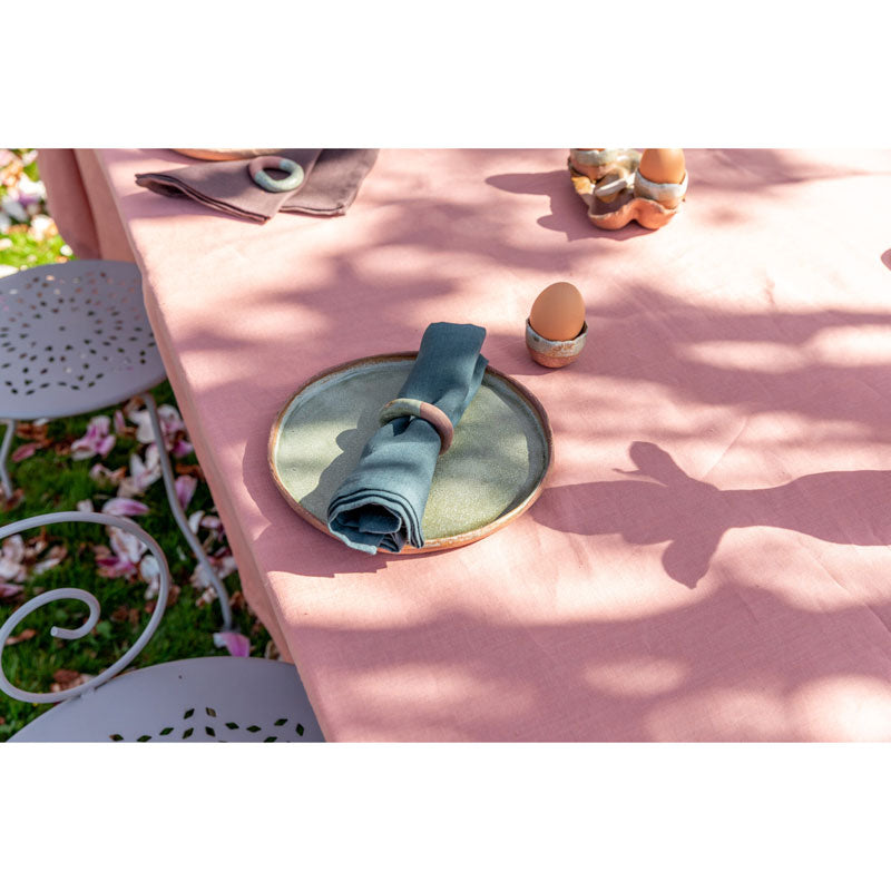 Pure Washed Linen Tablecloth, Terracotta