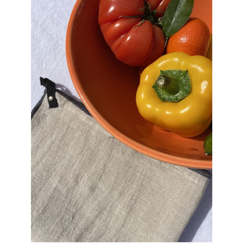 Pure Washed Linen Tea Towel, Natural