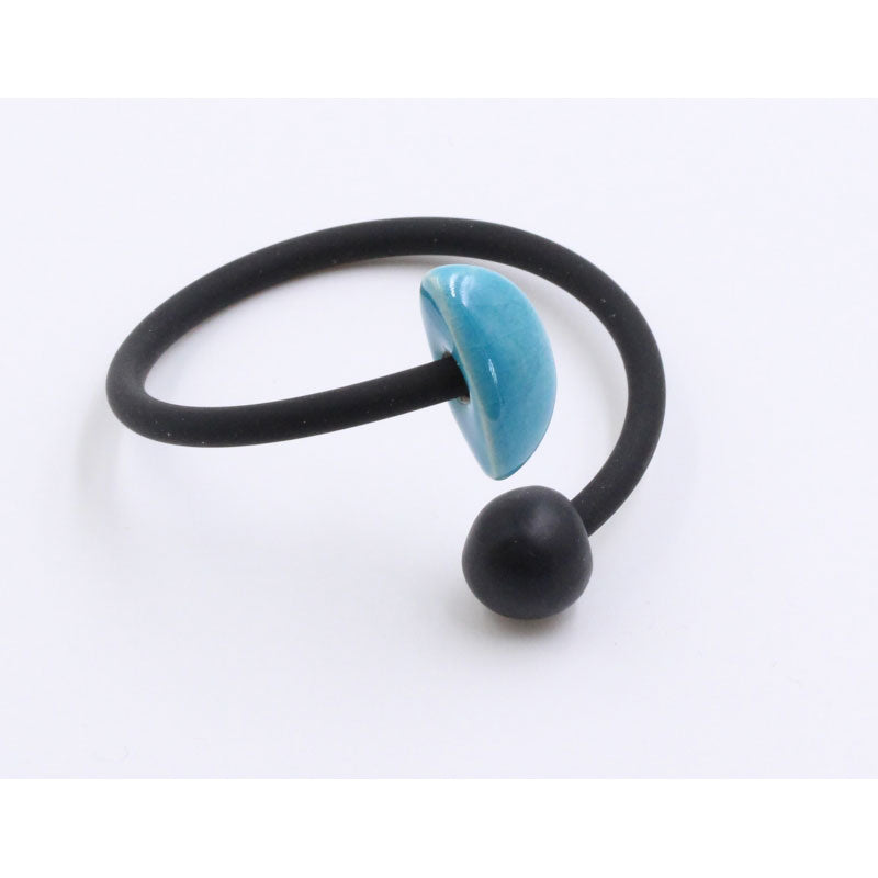 Inca Yucatan PVC Bracelet, Turquoise & Black - Zouf.biz