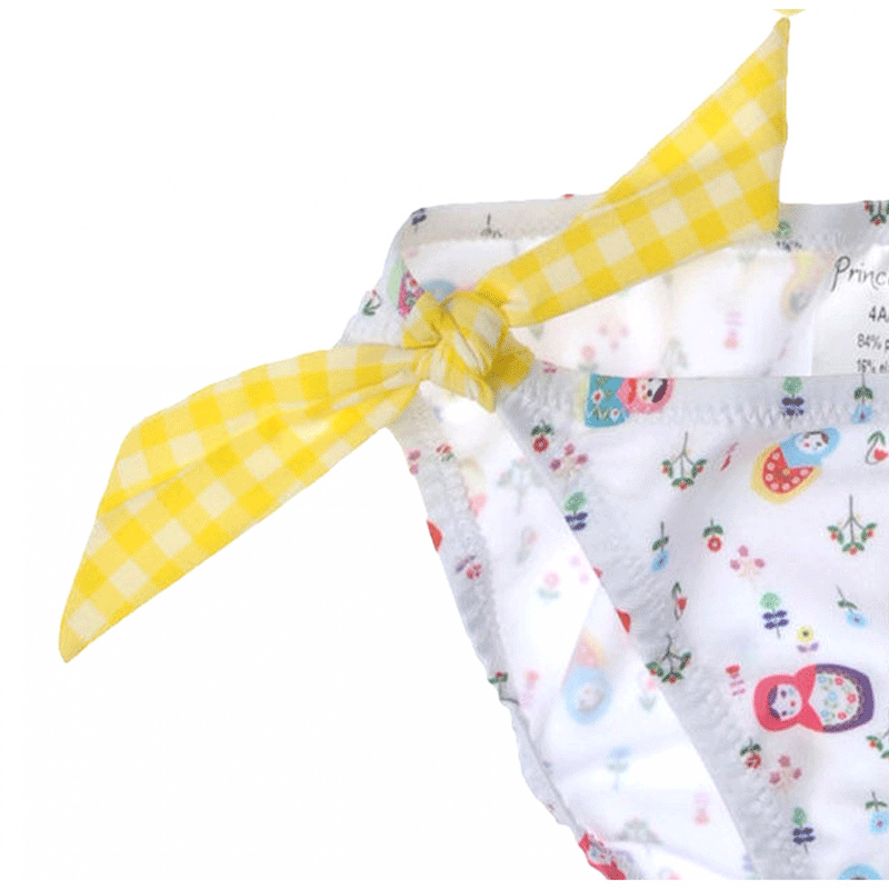 Dolls Print and Vichy Bikini, White - Zouf.biz