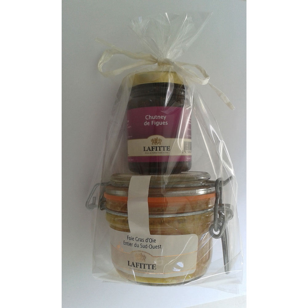 Gift Pack Whole Goose Foie Gras 180g + Fig Chutney - Bronze Medal - Zouf.biz