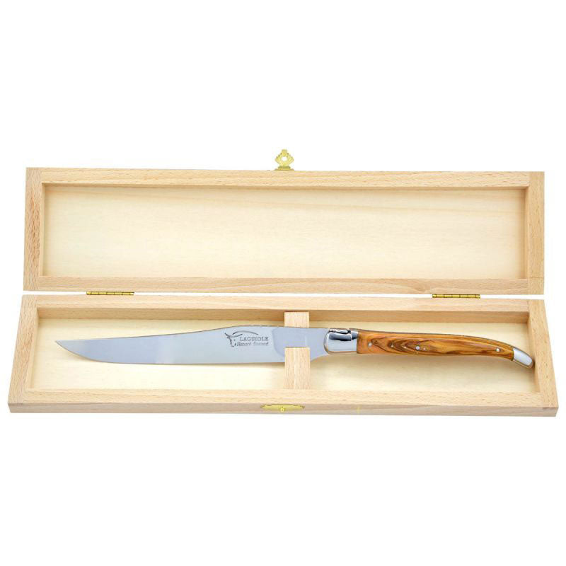 Laguiole Carving Knife Olive Wood, Prestige Collection - Zouf.biz