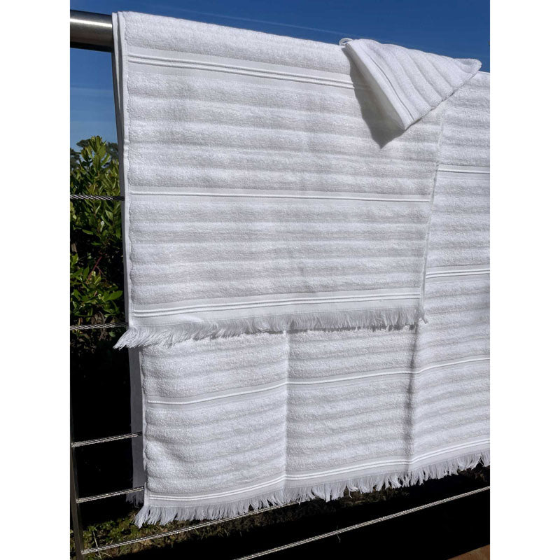 Natural Organic 100% Cotton Bath Towel, White - Zouf.biz