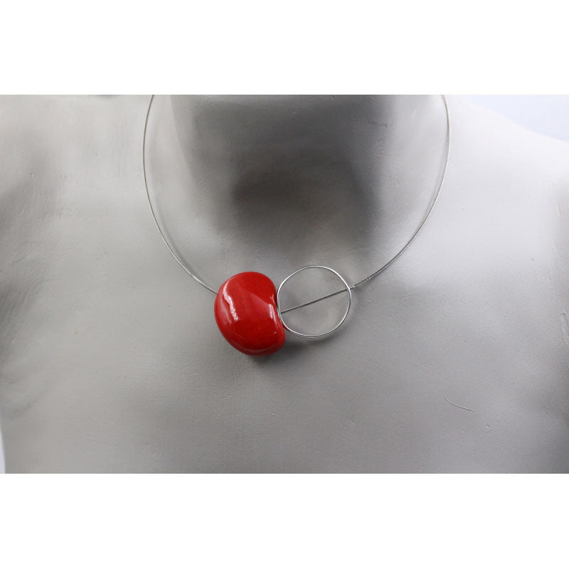 Graphik Ceramic Necklace, Cherry - Zouf.biz