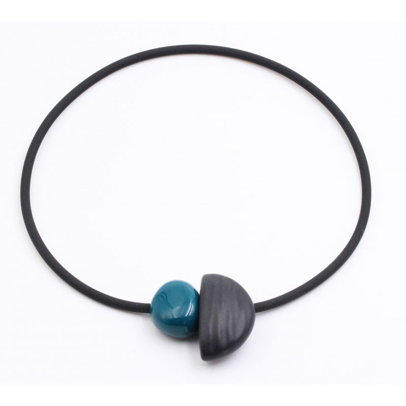 Leo Ceramic Necklace, Duck Egg Blue - Zouf.biz
