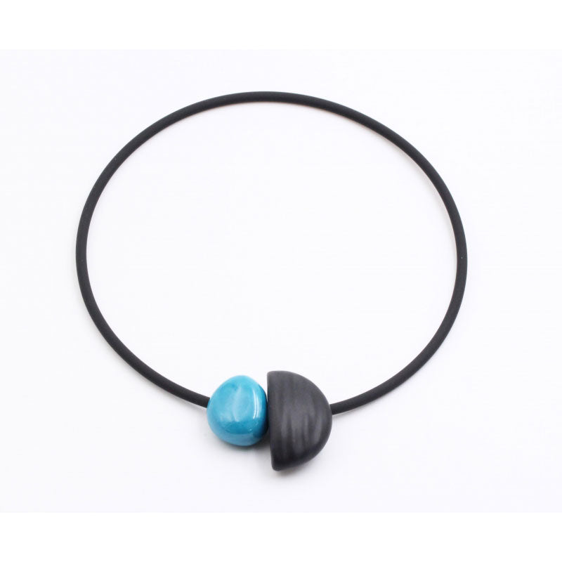 Leo Ceramic Necklace, Turquoise - Zouf.biz