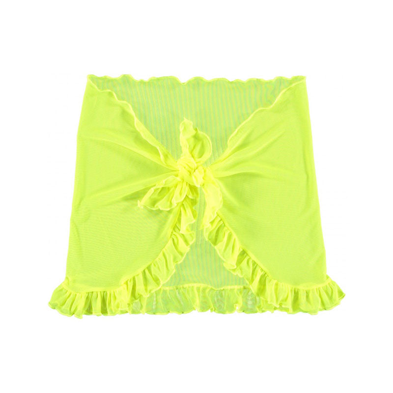 Ruffled Tulle Sarong, Yellow - Zouf.biz