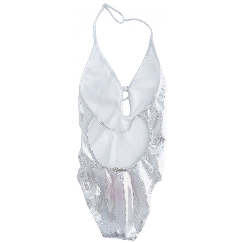 Shiny New Victoria One Piece Swimsuit, Silver - Zouf.biz