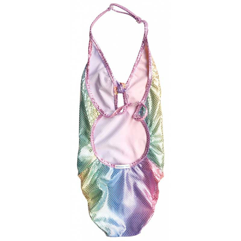 Mermaid Shiny Printed One Piece Swimsuit, Multicolour - Zouf.biz