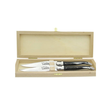 Laguiole Steak Knives, Dark Horn - Zouf.biz