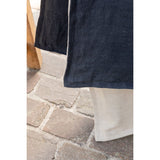 Pure Washed Linen Quilt, Two-Tone Caviar Grey