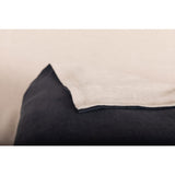 Pure Washed Linen Quilt, Two-Tone Caviar Grey