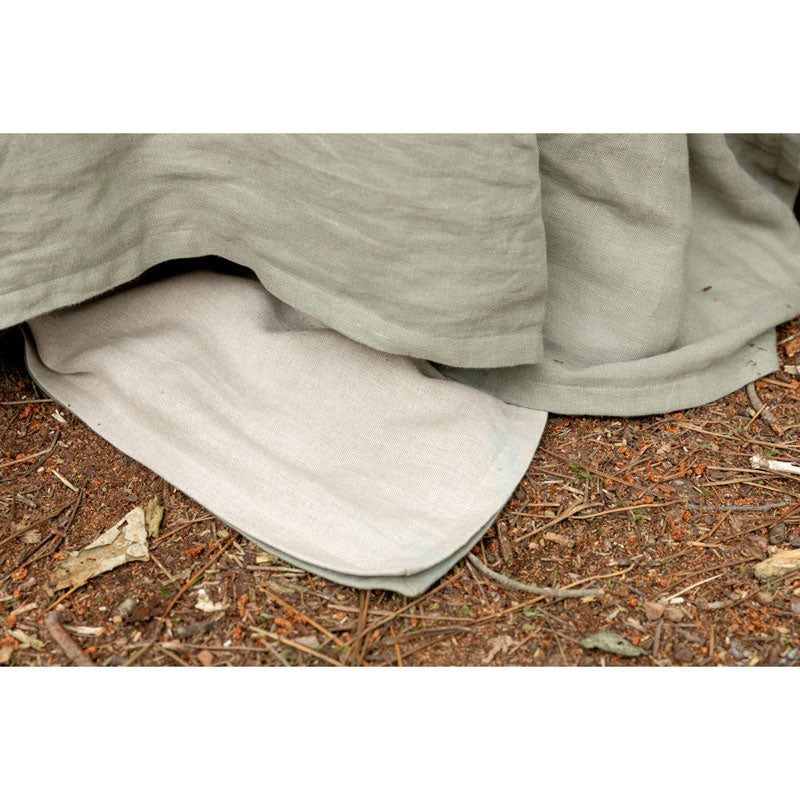 Pure Washed Linen Quilt, Two-Tone Lichen Green