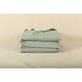 Pure Washed Linen Quilt, Two-Tone Lichen Green