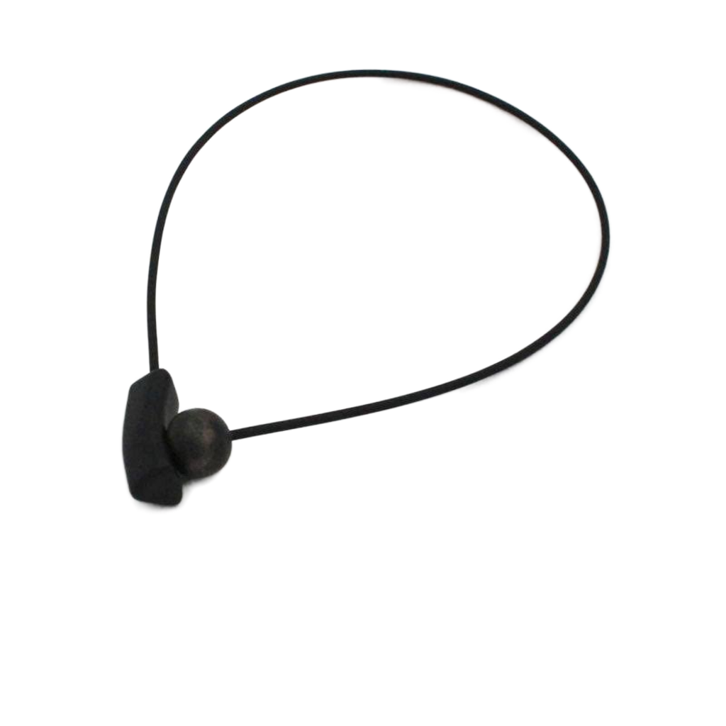 Atome PVC Necklace, Cast Iron
