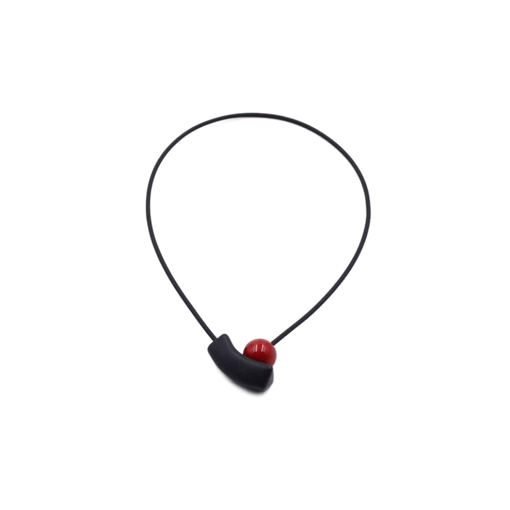 Atome PVC Necklace, Cherry