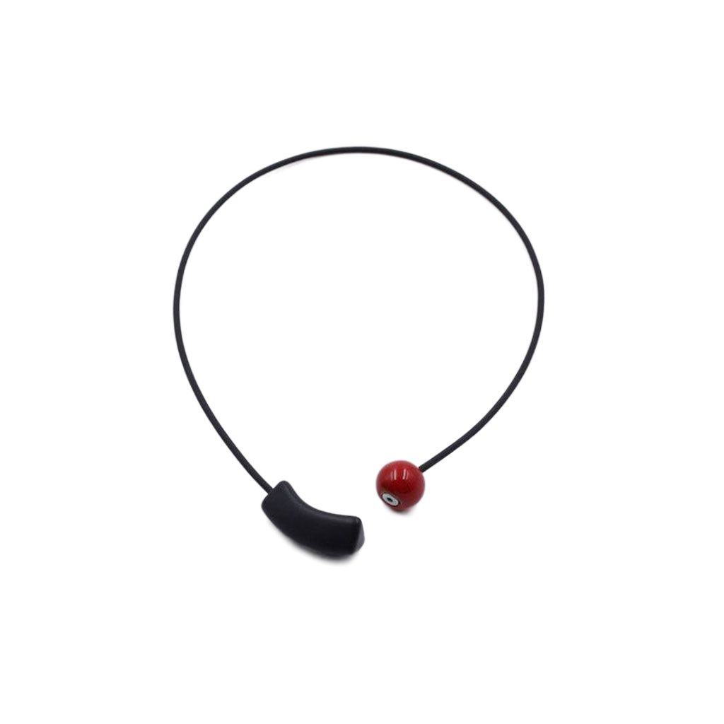 Atome PVC Necklace, Cherry