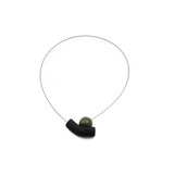 Atome Steel Cable Necklace, Khaki